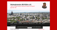 Desktop Screenshot of heimatverein-alt-koeln.de